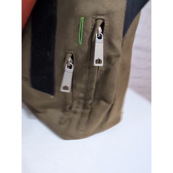 Jack Spade Greene St. Messenger Bag Khaki Canvas Shoulder Laptop Crossbody Purse - Picture 8 of 16